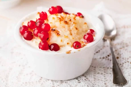 Baked Rice Pudding with Berries